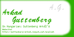 arkad guttenberg business card